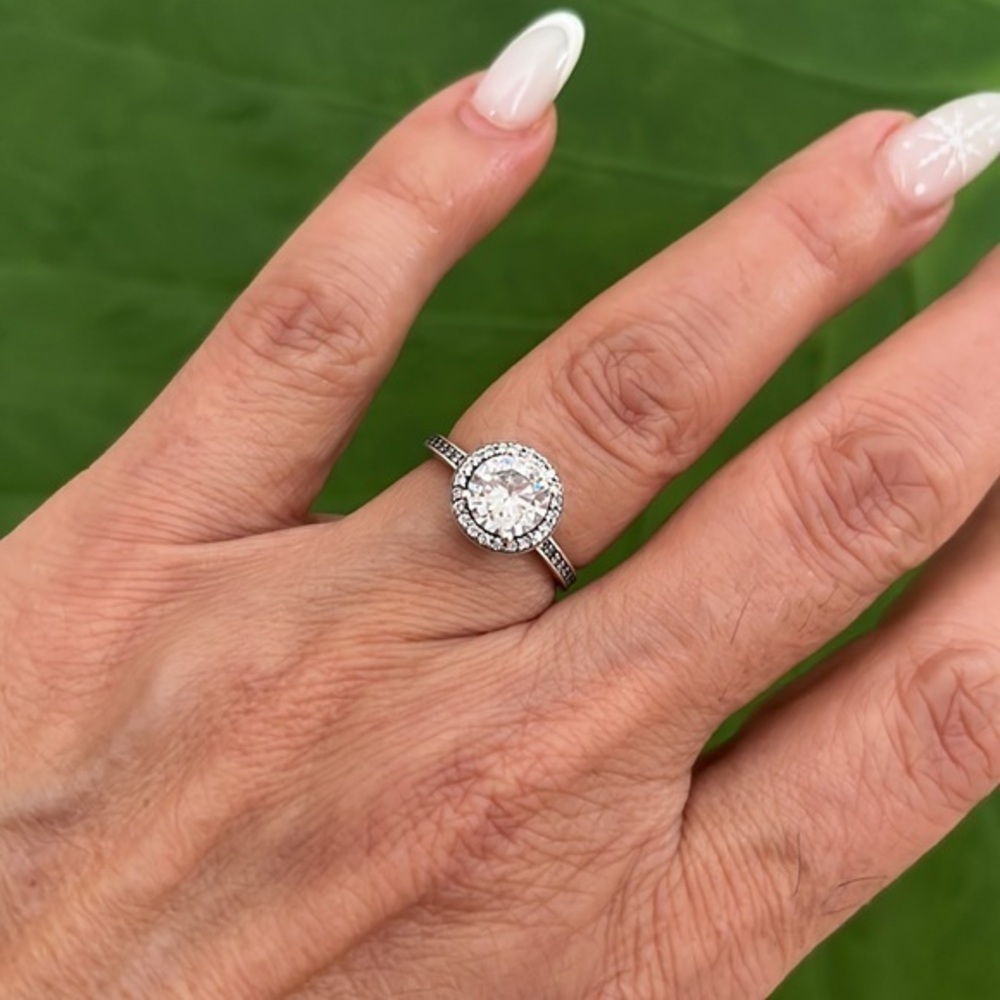 New 1ct Round Engagement Ring oxidized Antique look